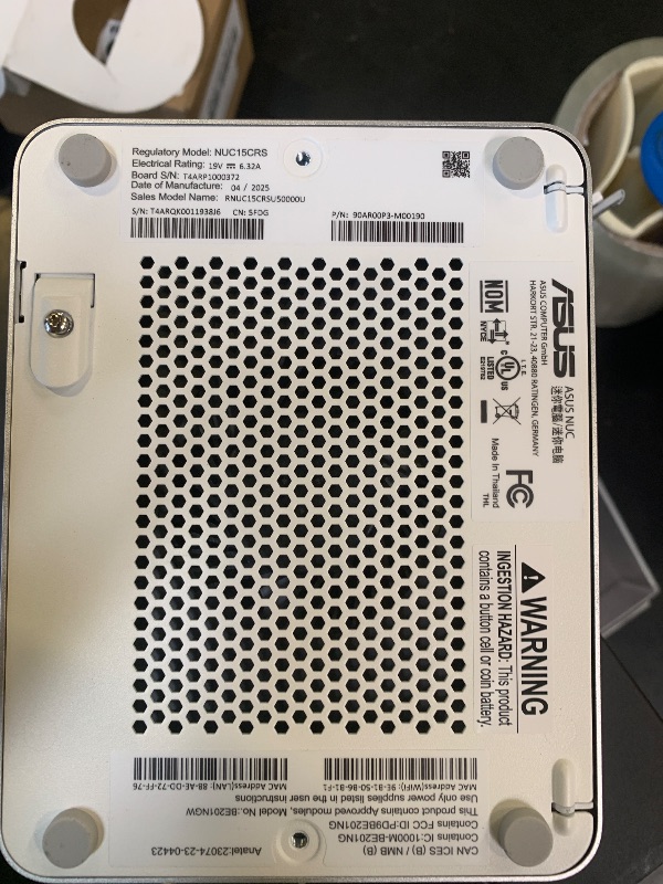 Photo 1 of ASUS NUC 15 Pro+ Barebones Mini PC with Intel Series 2 Core Ultra 5 225H, up to 96GB DDR5 RAM, Dual Storage, Thunderbolt™ 4, Wi-Fi 7 & Bluetooth 5.4, Toolless Silver Aluminum Chassis, with VESA Mount