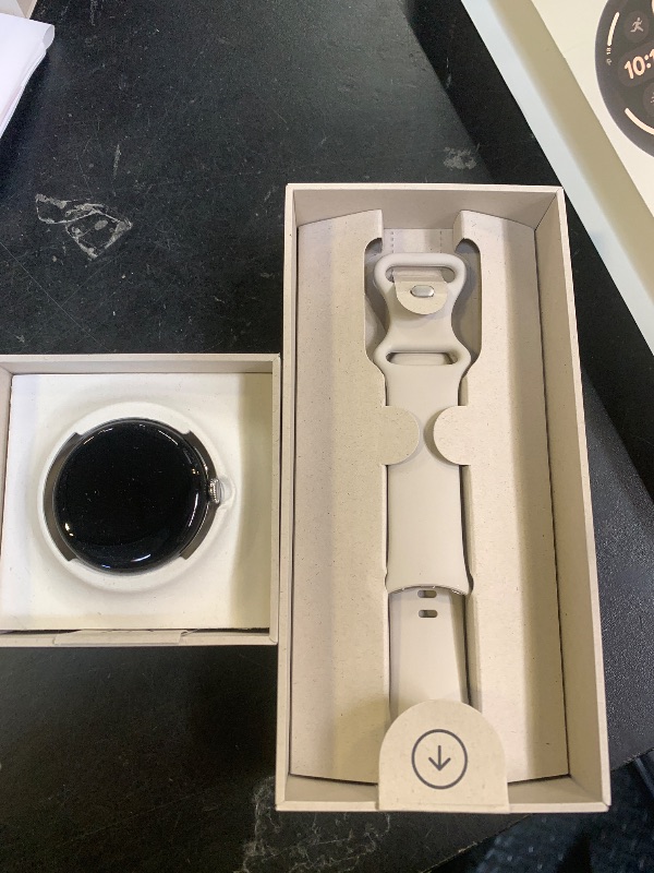 Photo 1 of Google Pixel Watch 3 (45mm) 2024 Model - Android Smartwatch, Heart Rate Tracking, Fitbit Advanced Running, Fitness Insights, 24-Hour Battery - Polished Silver Aluminum Case - Porcelain Band - Wi-Fi