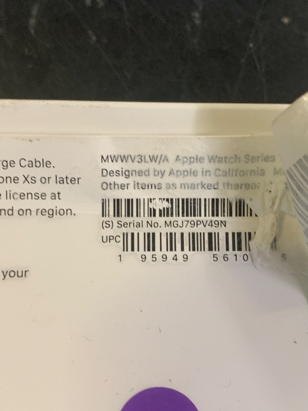 Photo 1 of Apple Watch Series 10 [GPS 46mm] with Jet Black Aluminium Case with Ink Sport Loop. Fitness Tracker, ECG App, Always-On Retina Display, Carbon Neutra (missing band)