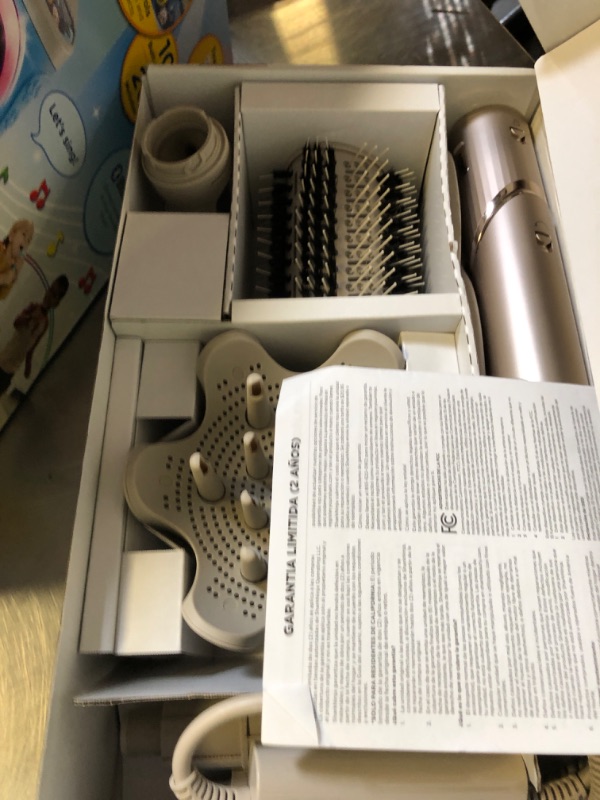 Photo 1 of Shark FlexFusion Hair Straightener & Powerful Hair Dryer with Fusion Hair Brush, Ceramic Air Styler with Auto-Wrap Curlers & Concentrator, Ceramic Plates, Cosmic Blush HD641S