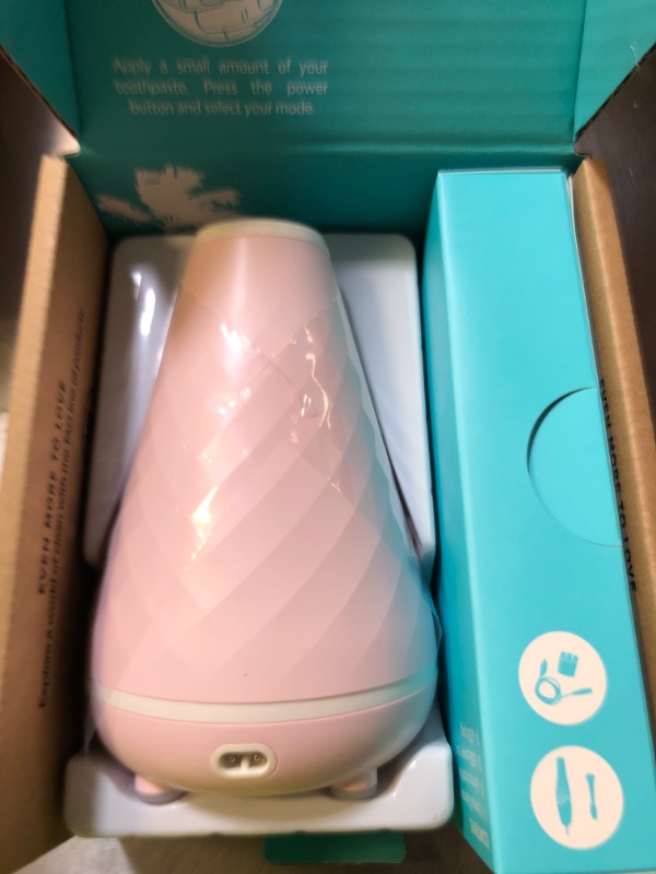 View 3 of Tao Clean UV Sanitizing Sonic Toothbrush and Cleaning Station, Electric Toothbrush, Dual Speed Setting, Pink Blush