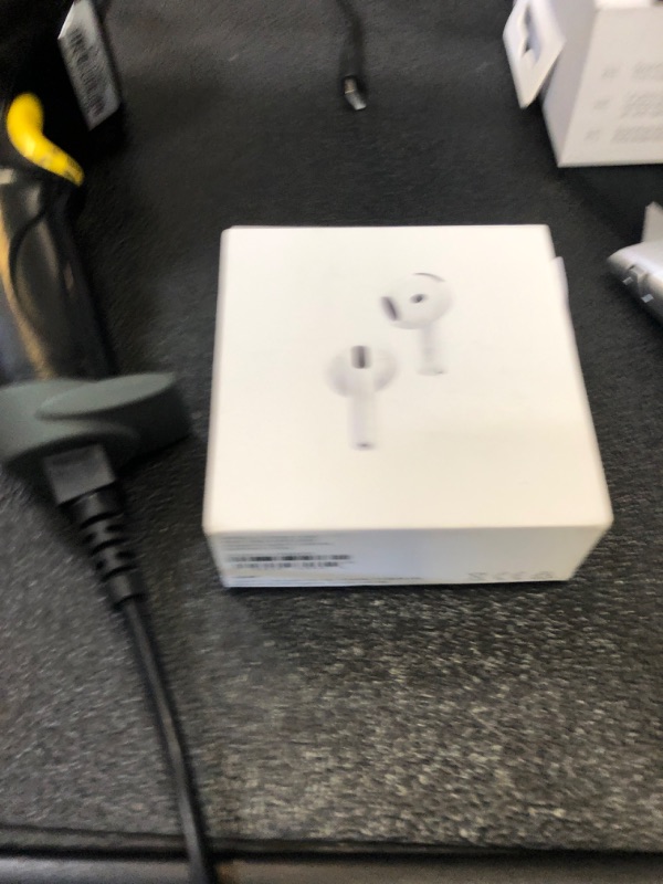 Photo 1 of Apple AirPods 4 Wireless Earbuds, Bluetooth Headphones, with Active Noise Cancellation, Adaptive, Transparency Mode, Personalized Spatial Audio, USB-C Charging Case, Wireless Charging, H2 Chip