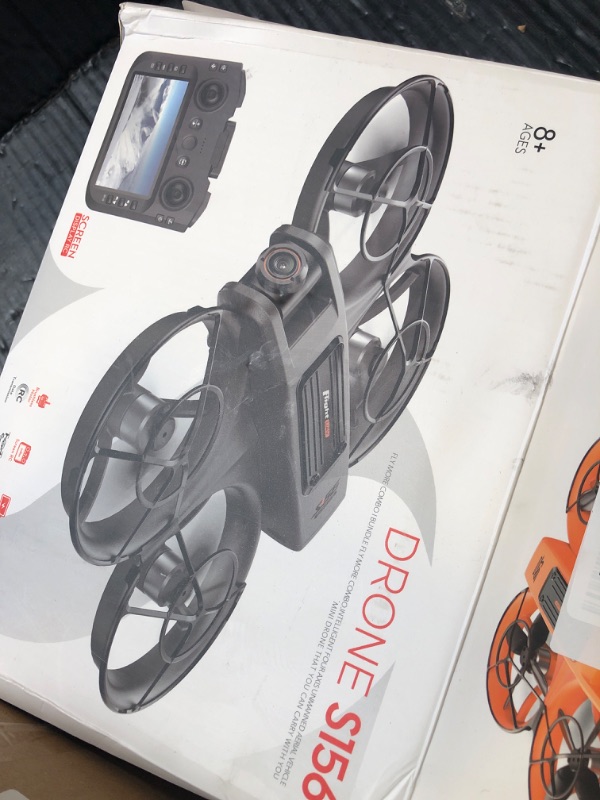 Photo 1 of Drone With Large Screen Remote Control (4.92in) , Mini Airplane with Dual Cameras, 2 Batteries, 360° Flips, Full Propeller Guard Protection for Anti-Collision, Brushless Motor, Hovering, Quadcopter with Optical Flow Positioning, RC Helicopter for Adults a
