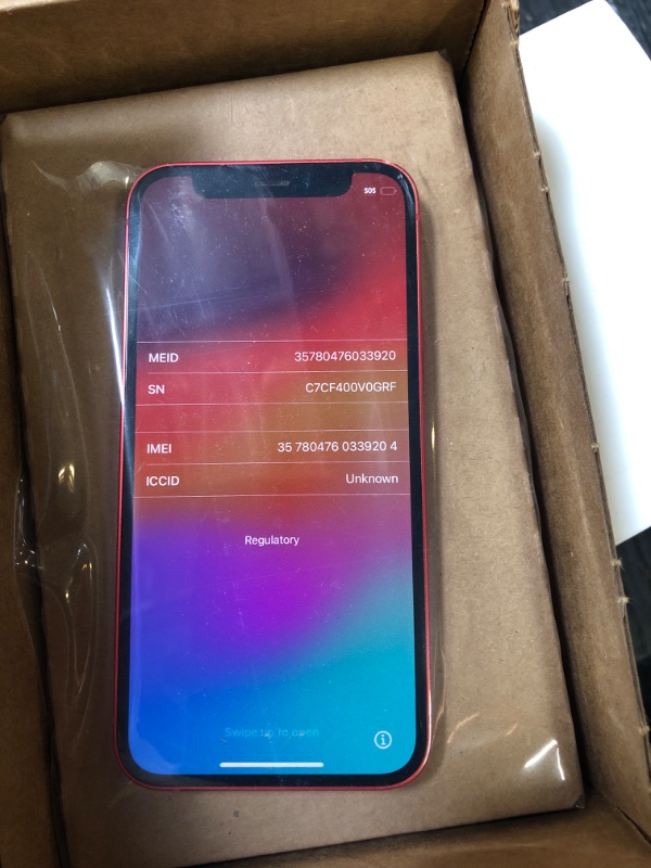 Photo 1 of Apple iPhone 12 Mini, 64GB, PRODUCT RED - Unlocked (Renewed)