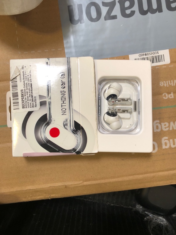 Photo 1 of Nothing Ear (a) Wireless Earbuds, 45dB Hybrid Noise Cancelling Earbuds, Hi-Res Audio, Advanced Equaliser, Dual Connect, 6 Mics, 42.5H Playtime Ear Buds Wireless Bluetooth, White