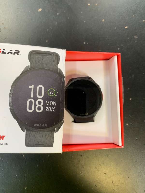 Photo 1 of POLAR Pacer Ultra-Light GPS Fitness Tracker Smartwatch for Runners; S-L, for Men or Women, Black