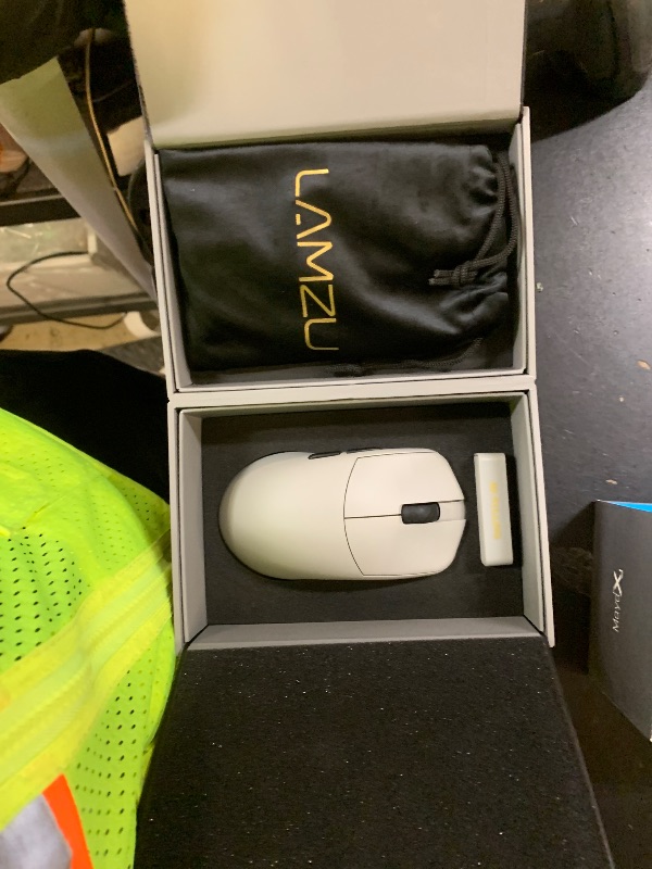 Photo 1 of Lamzu Maya X Wireless Gaming Mouse, Ultra Lightweight 47g, Optical Switch, Maximum 30000 DPI, Symmetrical, MCU Nordic 52840, Dust-Proof Encoder, PAW3950 Sensor(Larger Maya) (Grey)