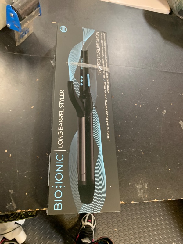 Photo 1 of Bio Ionic Long Barrel Styler, 1.5 inch Extended Curling Iron with Moisture Heat Technology & NanoIonic MX, Versatile Curling Wand with Longer Barrel Best for Soft Curls