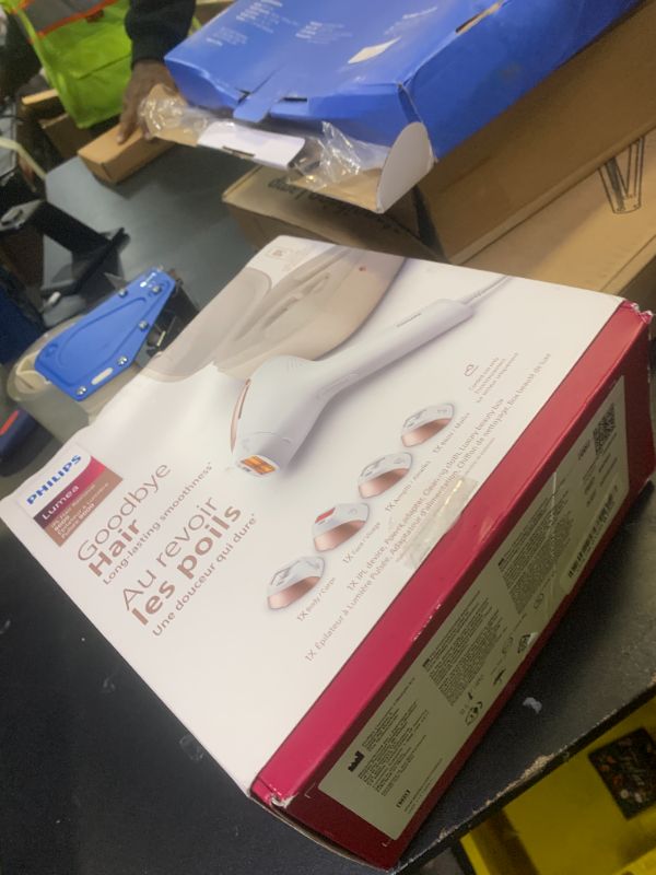 Photo 1 of Philips Lumea 9000 Series IPL Hair Removal Device, Visible Permanent Laser Hair Reduction Done at Home, for Women & Men, SenseIQ Technology, 4 Attachments for Body, Face, Bikini & Underarms, BRI984/03