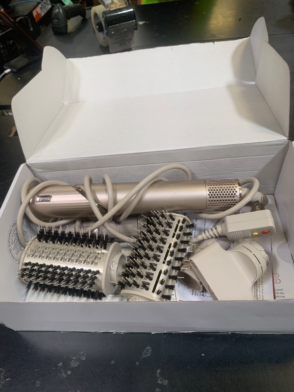 Photo 1 of Shark FlexStyle Air Styling & Drying System, Powerful Hair Dryer Brush & Multi-Styler with Auto-Wrap Curlers, Paddle Brush, Oval Brush, Concentrator Attachment, Stone, HD430