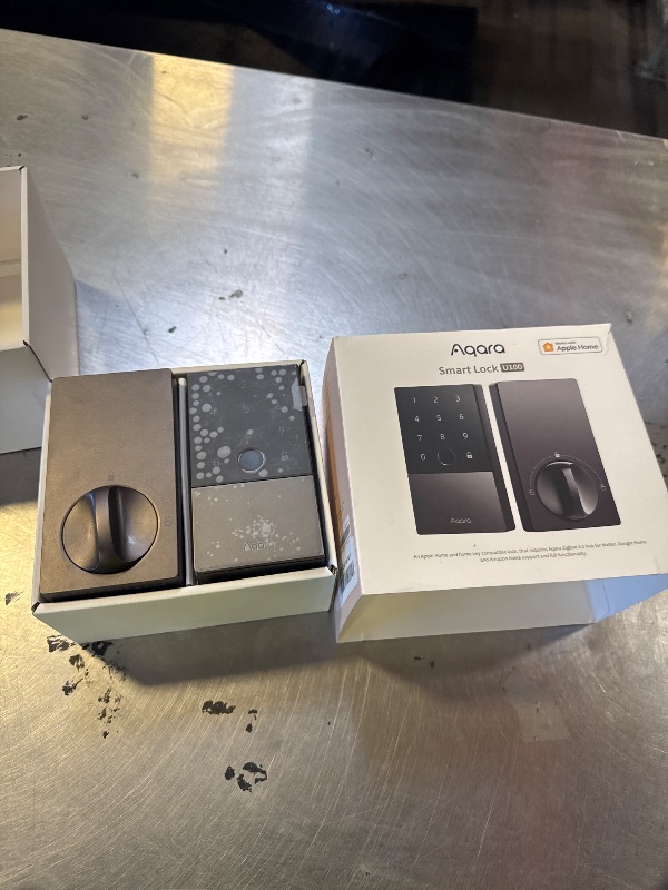 Photo 1 of Aqara Smart Lock U100, Fingerprint Keyless Entry Door Lock with Apple Home Key, Touchscreen Keypad, Bluetooth Electronic Deadbolt, IP65 Weatherproof, Supports Apple HomeKit, Alexa, Google, IFTTT, Gray