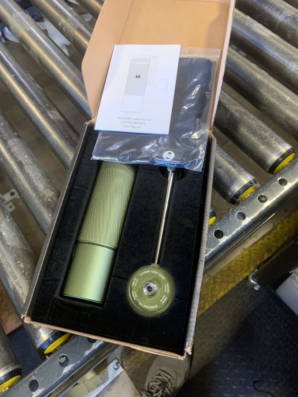 Photo 1 of TIMEMORE S3 Manual Coffee Grinder with External Adjustment and Stainless Steel Patented Burr?Hand Coffee Grinder High Presicion Premium Expresso Coffee Grinder Chestnut S3 - Green