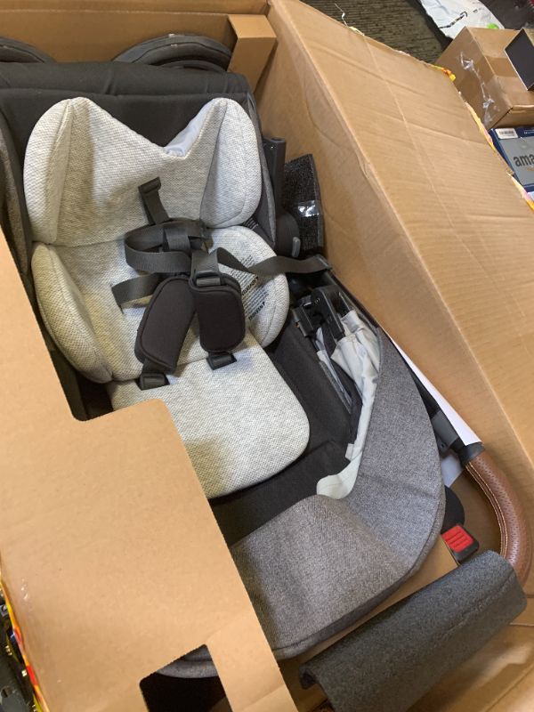 Photo 1 of UPPAbaby Cruz V3 Stroller - from Birth + Car Seat Compatible - Full-Size, Reversible Seat - Infant Insert, Bug and Rain Shields Included - Greyson (Charcoal Mélange/Carbon Frame/Saddle Leather)