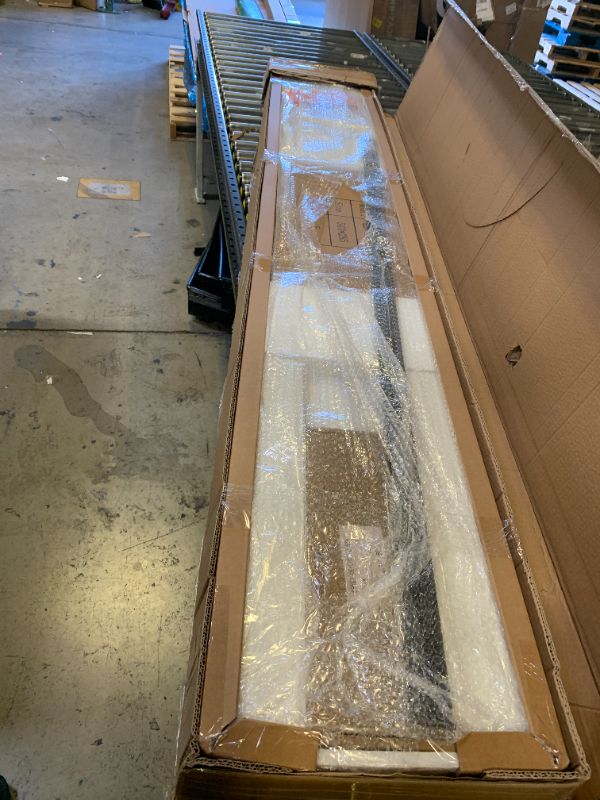 Photo 1 of ROYMELO 28x80 Inch Glass Sliding Barn Door Slab and 5ft Hardware Kit Included, 5 Frosted Glass, LVL Wood Panel Covered with White Water-Proof Scratch-Proof PVC Surface, Simple DIY Assembly