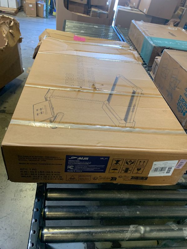 Photo 1 of [FACTORY SEALED] JAGJOG Treadmill for Home with 15% Auto Incline, 3.5HP Quiet Foldable Treadmill, 12 HIIT Programs, 14.96" Wide LED Touchscreen, Smart App & Heart Rate, 300 LBS Capacity, Fully Assembly?Black) [FACTORY SEALED]