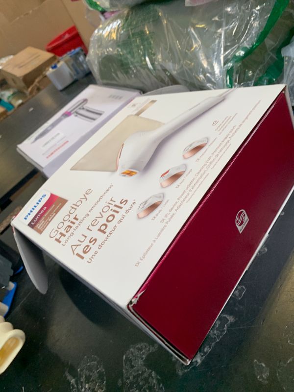 Photo 1 of Philips Lumea 8000 Series IPL Hair Removal Device, Permanent Laser Hair Reduction for Women & Men, Easy and Comfortable Use at Home, SenseIQ, 3 Attachments for Body, Face, Intimate, BRI937/03