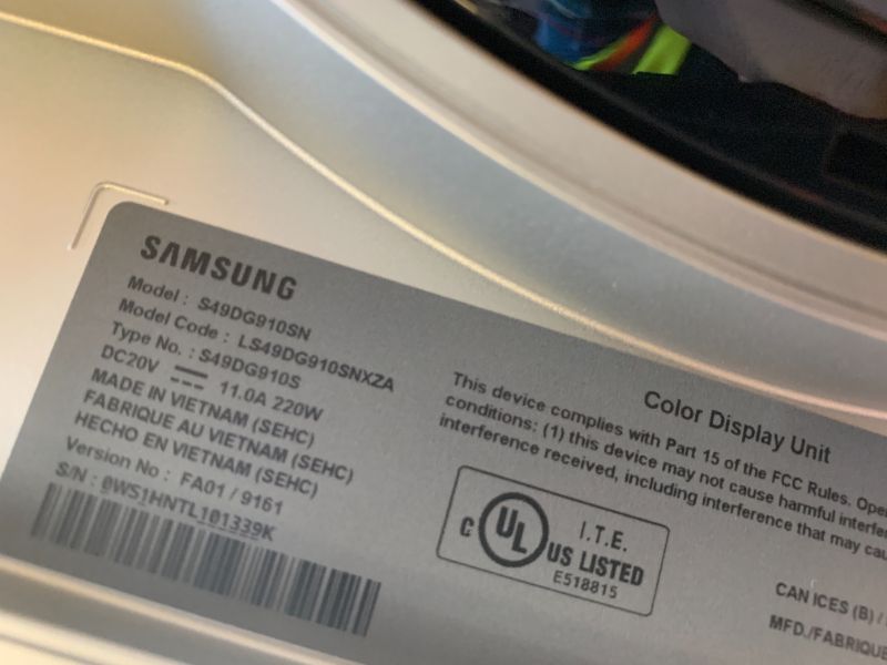 View 2 of Samsung 49" Odyssey OLED G9 (G91SD) Dual QHD QD-OLED G-Sync Compatible Curved Gaming Monitor, 144Hz, 0.03ms, AMD FreeSync Premium Pro, Ergonomic Stand, 3 Year Warranty, LS49DG910SNXZA
