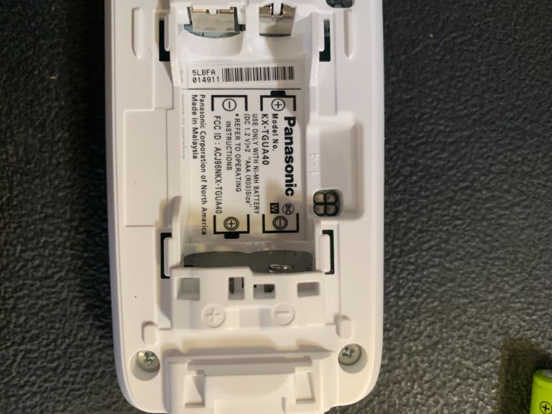 Photo 1 of Panasonic Cordless Phone, Easy to Use with Large Display and Big Buttons, Flashing Favorites Key, Built in Flashlight, Call Block, Volume Boost, Talking Caller ID, 2 Cordless Handsets - KX-TGU433W
