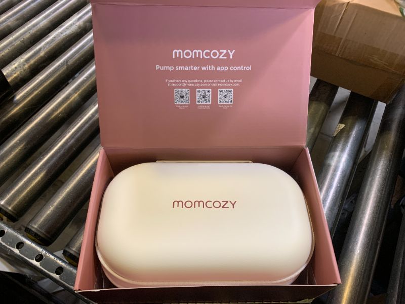 Photo 1 of Momcozy M5 Smart APP Controlled Wearable Breast Pump, Hands-Free Wireless Electric Pump, 3 Modes 9 Suction Levels, BPA-Free, Portable Lightweight, 24mm Flange, 2-Pack Quill Gray