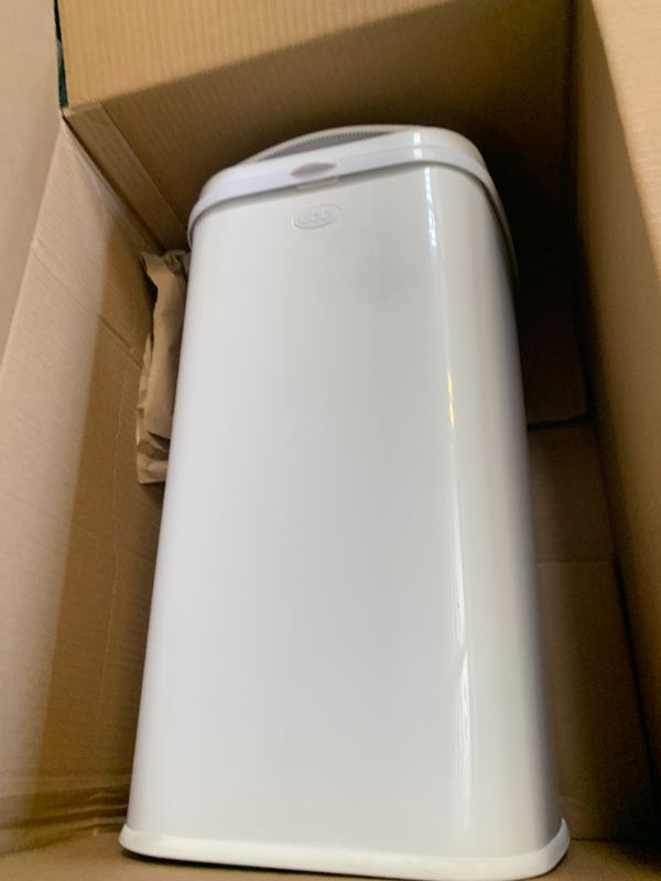 View 2 of Ubbi Adult Diaper Pail, Steel Odor Locking, No Special Bag Required, Awards-Winning, Modern Design, White