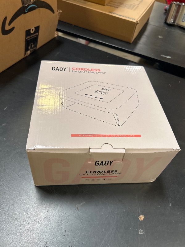 Photo 1 of GAOY Cordless UV LED Nail Lamp for Gel Nails, Rechargeable UV Light, Professional Nail Dryer with 4 Timers, Automatic Sensor and Sensitive Mode for Fast Curing, AB Diamond