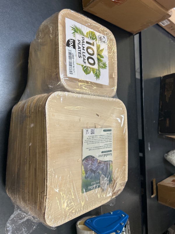 Photo 1 of Koala love Palm Leaf Plate Bamboo Paper Plates Disposable 10 Inch & 7 Inch Bulk Party Pack Eco Compostable Biodegradable Wooden Plate Best Alternative To Plastic Paper Plates (10&7 100)