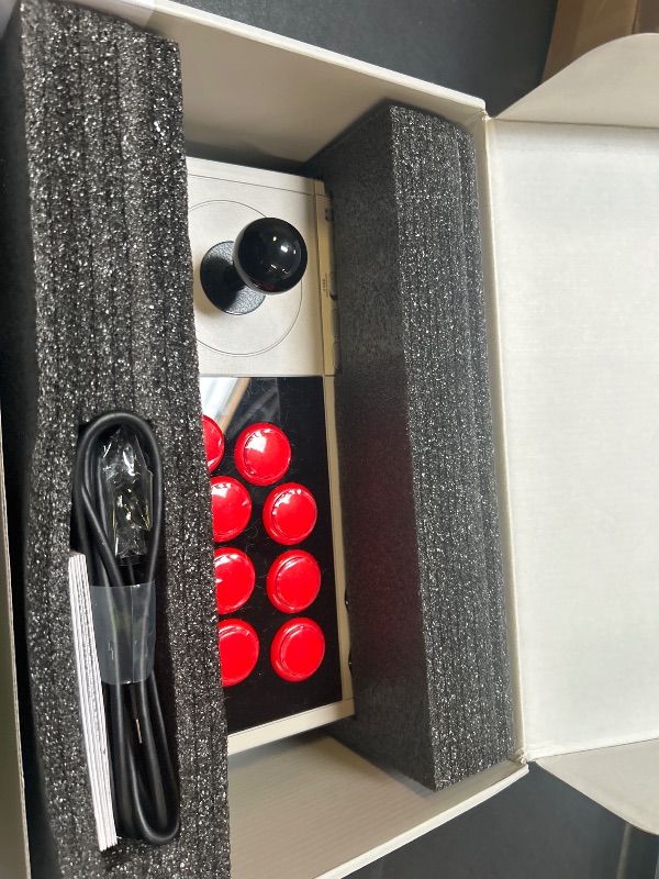 Photo 1 of 8Bitdo Retro Arcade Fight Stick 8 Way Joystick with 2 Dedicated Macro Buttons and Turbo Function for Switch/Switch 2 and PC Windows, Support Bluetooth, 2.4G Wireless and Wired USB-C Cable Connection