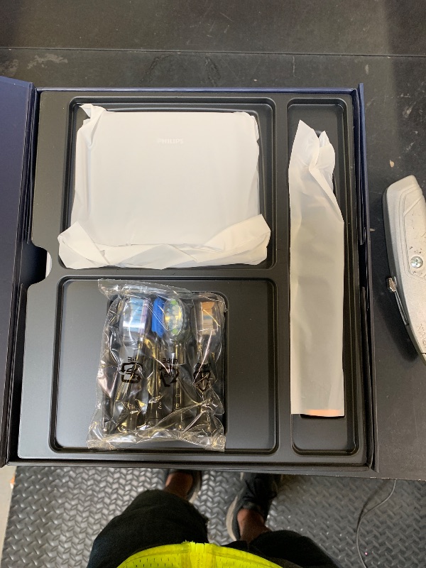 Photo 1 of Philips Sonicare DiamondClean Smart 9750 Electric Toothbrush, Sonic Toothbrush with App, Pressure Sensor, Brush Head Detection, 5 Brushing Modes and 3 Intensity Levels, Lunar Blue, Model HX9954/74