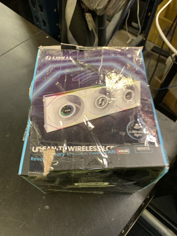 Photo 1 of Lian Li UNI Fan TL LCD Wireless 120-Triple Pack-2.4 GHz Wireless Signal ARGB Fan-Infinity Mirror-Daisy-Chain Design-Customizable Lighting Effects-Controller Included & Required - White (12TLLCD1W3W)