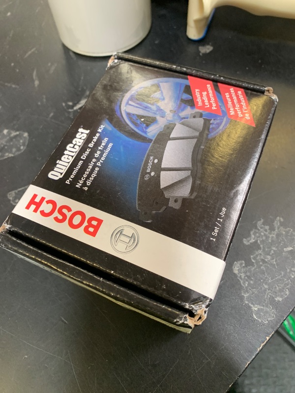 Photo 1 of BOSCH BC1779 QuietCast Premium Ceramic Disc Brake Pad Set - Compatible with Select Audi Q3, Q3 Quattro; Volkswagen Golf, Golf Alltrack, Golf SportWagen, GTI, Passat; REAR