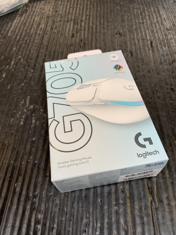 Photo 1 of **DAMAGED** Logitech G705 Wireless Gaming Mouse, Customizable LIGHTSYNC RGB Lighting, Lightspeed Wireless, Bluetooth Connectivity, Lightweight, PC/Mac/Laptop - White Mist