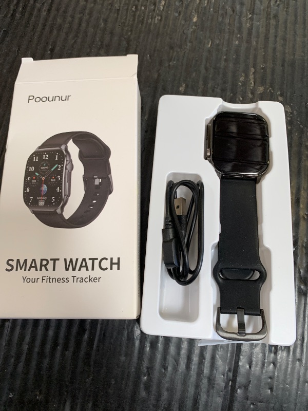 Photo 1 of Smart Watch, 2.01" AMOLED Curved Touchscreen Fitness Watch for Men Women, IP68 Waterproof, 24/7 Heart Rate/Sleep Monitor, Fitness Tracker with Pedometer, 120+ Sports Modes, Smartwatch for Android iOS