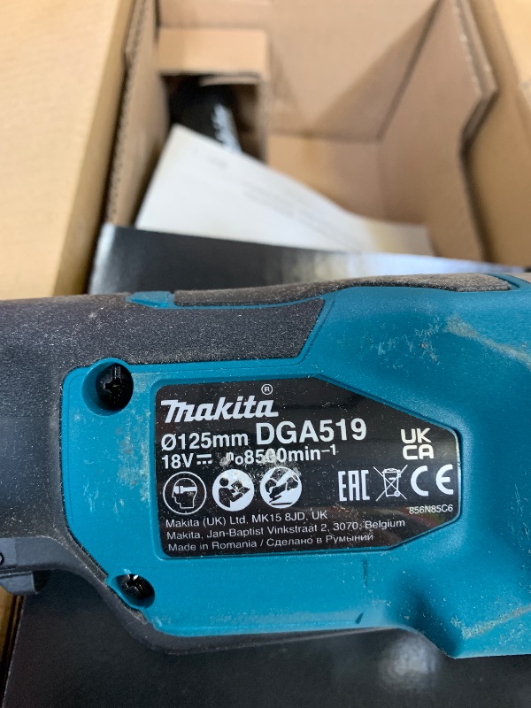 Photo 1 of Makita DGA519Z 18V Li-ion LXT 125mm Brushless X-Lock Angle Grinder - Batteries and Charger Not Included