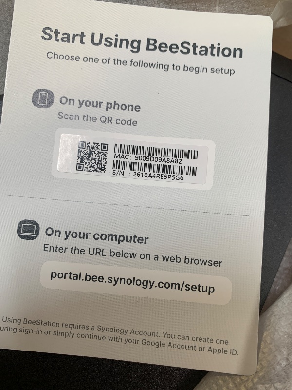 Photo 1 of Synology BeeStation Plus 8TB Personal Cloud Storage Device (BST170-8T)