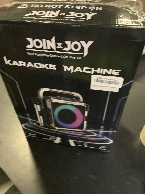 Photo 1 of Portable Karaoke Machine, with Wireless Microphones, Bluetooth Party Speaker with LED Lights, Loud Subwoofer, USB/AUX, Outdoor Karaoke Speaker for Adults & Kids, Home & Party