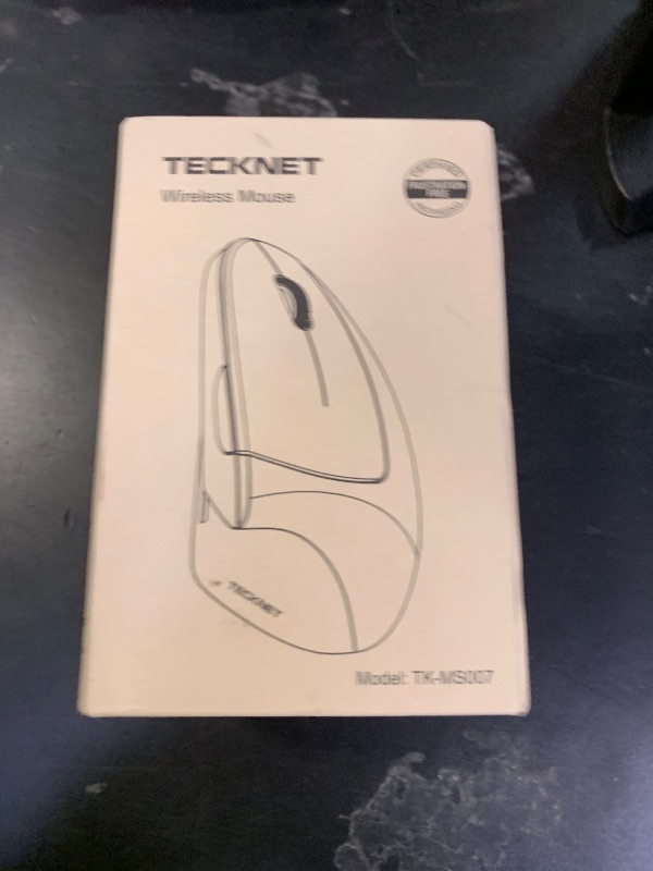 Photo 1 of TECKNET Ergonomic Mouse, Wireless Bluetooth Vertical Mouse, 4800 DPI Optical Tracking, 6 Adjustable DPI, Quiet Clicks, 2.4GHz with USB A Receiver, 12 Months Battery, 6 Buttons, Wide Compatibility