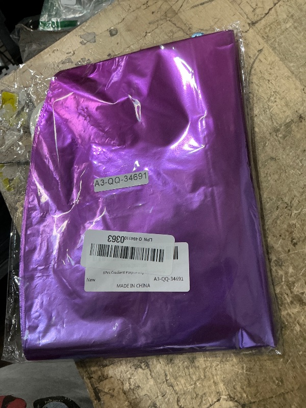 Photo 1 of  Gradient Purple Round Foil Balloons, 22" Large Helium Ball Mylar Balloon, Metallic Purple Foil Balloon for Birthday Graduation Wedding Anniversary Bachelorette Disco Prom Party Decorations