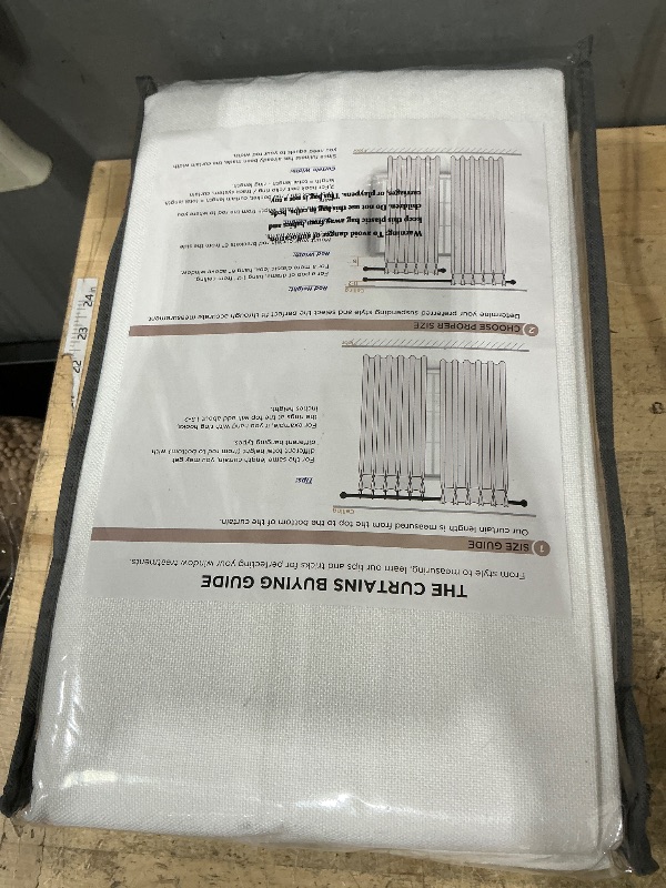 Photo 1 of 100% Blackout Shield Linen Look Textured Pinch Pleated Curtains Blackout Drapes 96 Inch Long 2 Panels Set, Faux Linen Blackout Curtains for Bedroom & Living Room, 40" W x 96" L, Bright White