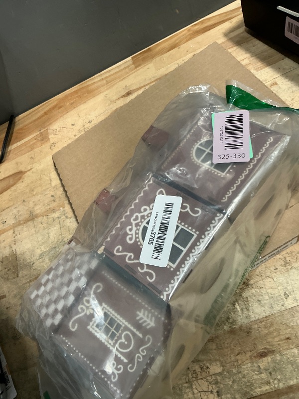 Photo 1 of *** CHECK COMMENTS*** Leinuosen 3 Pcs Christmas Lighted Gingerbread House Indoor Decoration Wooden Gingerbread House with LED Light for Tabletop Centerpiece for Xmas Gift Farmhouse Home Table Decor Party Favor