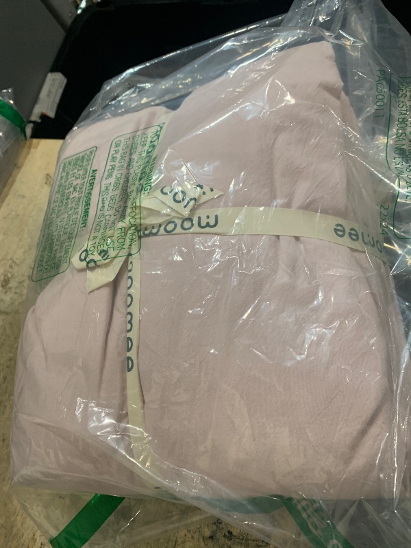 Photo 1 of ***MISSING PARTS***
MooMee Bedding Sheet Set 100% Washed Cotton Linen Like Textured Breathable Durable Soft Comfy (Heathered Greyish Pink, King)