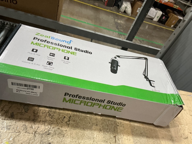Photo 1 of ***FOR PARTS ONLY MOUNT BROKEN *** ZealSound Gaming Microphone for PC, USB Podcast Microphone with Noise Reduction, Mute & Gain Control, Zero-Latency Monitoring, Echo Control, Boom Arm, for Mac, iPhone, Stream, YouTube, TikTok, Discord