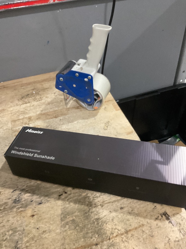 Photo 1 of [Upgraded] Nmoiss Windshield Sun Shade Umbrella - [Vinyl Coating Heat Shield] Protect Car from Sun Rays & Heat Damage Keep Cool and Protect Interior, Spring Structure Edge Medium 56" L x 31" W