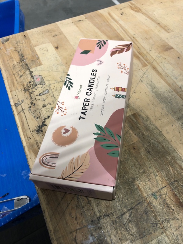 Photo 1 of 10 Inch Lavender Taper Candles, 10 Pack Unscented Candlesticks for Dinner Wedding Christmas Seasonal Celebration and Home Decoration