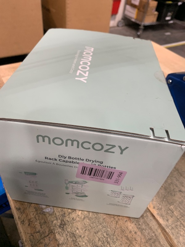 Photo 1 of **FACTORY SEALED** Momcozy Baby Bottle Drying Rack for 18 Bottles, Space Saving Countertop Vertical Rack for Baby Accessories & Pump Parts, Detachable Travel Drying Rack with Brush Holder