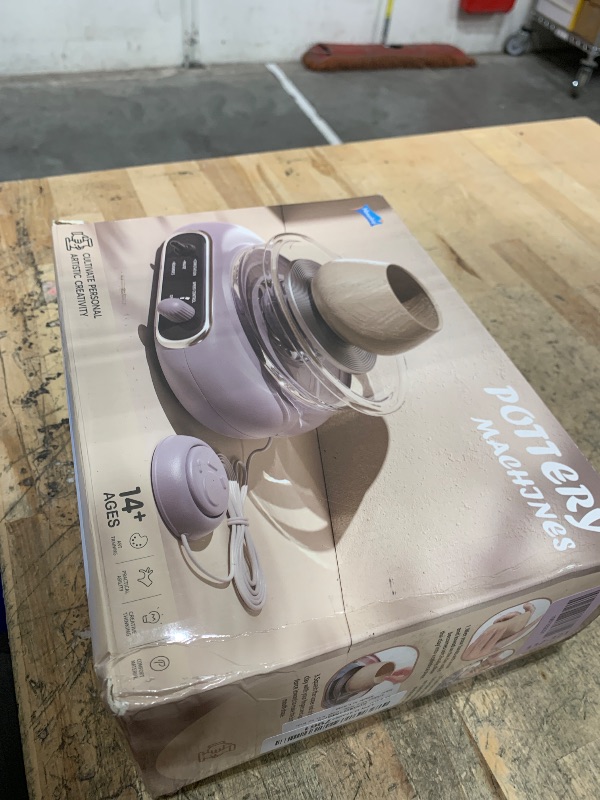 Photo 1 of **FACTORY SEALED** Alldeer Mini Pottery Wheel Kit - 4.7" Turntable Electric Clay Wheel with Foot Pedal, Adjustable Speed Ceramic Making Machine with 8 Pottery Shaping Tools, Craft Kits for Kids