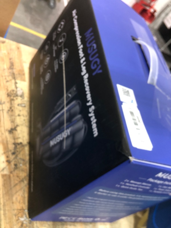 Photo 1 of **FACTORY SEALED** Musugy Sequential Air Compression Recovery System : Professional Full Leg Compression Boots for Circulation & Fast Recovery, Leg Recovery Boots for Muscle Relaxation - for Athletes, Runners, Gym