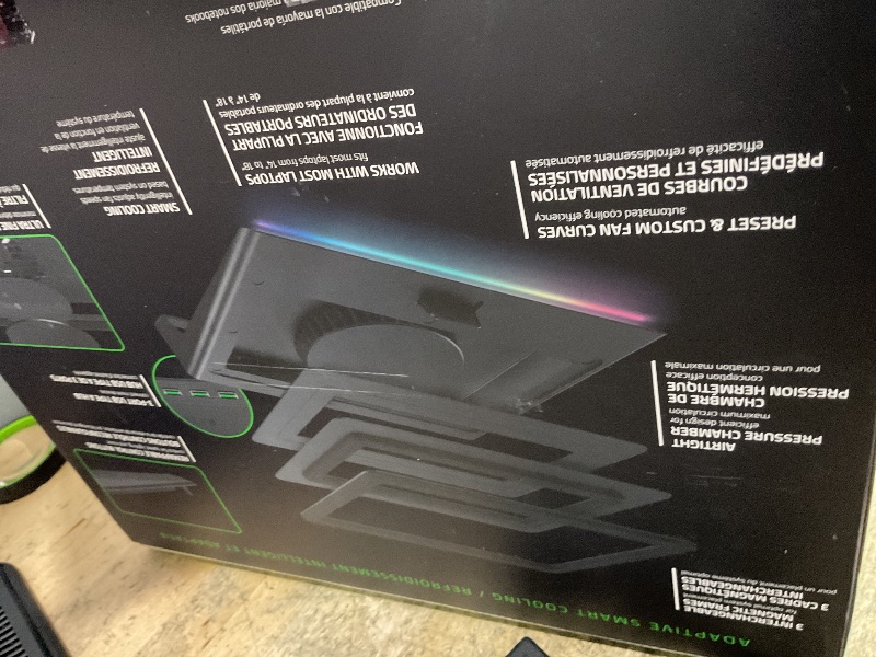 Photo 1 of **Pic for reference**Razer Laptop Cooling Pad: Adaptive Smart - Intelligent Fan Control - Airtight Pressure Chamber - Fits Most Laptops & Macbooks 14” to 18" - Preset & Custom Fan Curves - 3 Port USB Type A - Chroma RGB