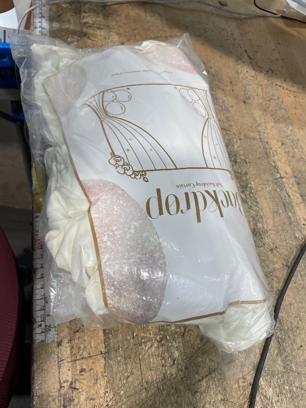 Photo 1 of 10 ft x 10 ft Wrinkle Free Ivory Backdrop Curtain for Wedding Parties, Polyester Ivory Photo Backdrop Drapes 2 Panels 5x10ft for Baby Shower Photoshoot Engagement Birthday Party Photography Background