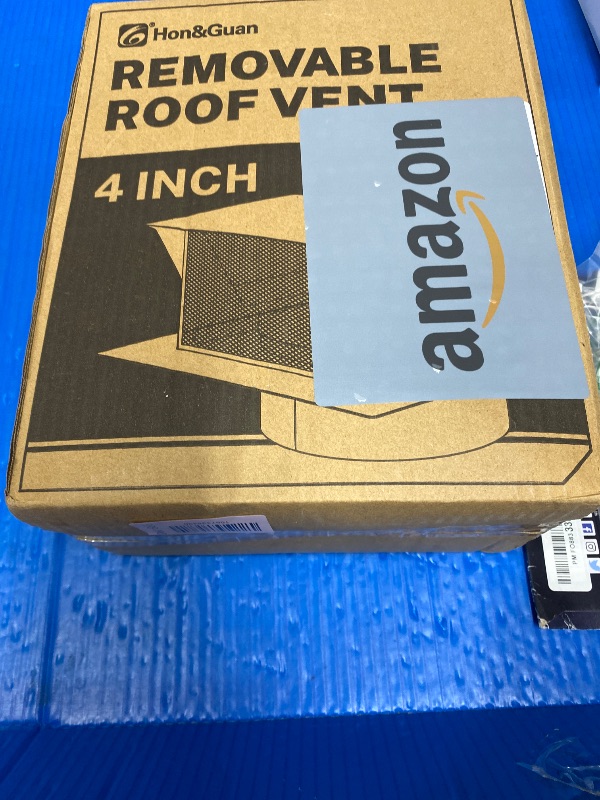 Photo 1 of [Upgrade Airflow] Hon&Guan Removable Roof Vent Cap, 4 Inch Roof Dryer Vent for Houses, 4 Inch Exhaust Vent for Ventilation System-with Damper and Two New Small Vents,Galvanized Steel