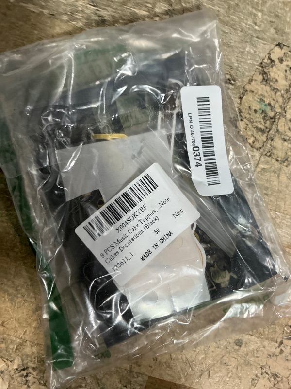 Photo 1 of Music Cake Toppers, Guitar Happy Birthday Cake Topper, Musical Themed Birthday Party, Music Note Cakes Decorations (Black)